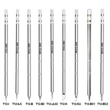 Load image into Gallery viewer, T12 Series Soldering Solder Iron Tips T12-K KU Series Iron Tip for Hakko FX951 STC &amp; OLED Electric Soldering Iron
