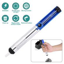Load image into Gallery viewer, Aluminum Metal Desoldering Pump Suction Tin Gun Soldering Sucker Pen Removal Vacuum Soldering Iron Desolder Hand Welding Tools
