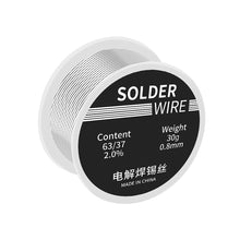 Load image into Gallery viewer, 63/37 Solder Wire 0.8mm Rosin Core Tin Solder Wire Soldering Welding Flux 2.0% Iron Wire Reel 30g
