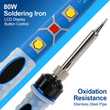 Load image into Gallery viewer, Adjustable Temperature 80W Digital Soldering Iron Internal Heating Type Household Electronic Welding Repair Tools Bracket Rosin Set
