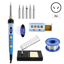Load image into Gallery viewer, Adjustable Temperature 80W Digital Soldering Iron Internal Heating Type Household Electronic Welding Repair Tools Bracket Rosin Set
