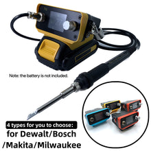 Load image into Gallery viewer, PTS300D T12 Cordless Soldering Iron Station for Dewalt 20V Max Li-ion Battery for Makita/Milwaukee/Bosch Battery Electric Solder

