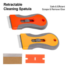 Load image into Gallery viewer, Multi-Purpose Retractable Scraper with Razor Blade Set Cleaning Tool for Scraping Labels Decals Stickers Auto Glass Cooktop Stove Window
