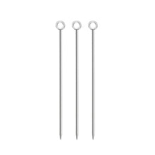 Load image into Gallery viewer, 3Pcs Stainless Steel Reusable Cocktail Picks Martini Fruit Stick Swizzle Sticks For Bar Utensils Party Kitchen KTV Wedding
