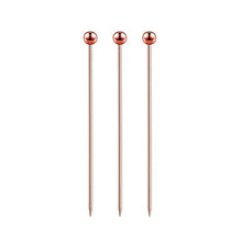 Load image into Gallery viewer, 3Pcs Stainless Steel Reusable Cocktail Picks Martini Fruit Stick Swizzle Sticks For Bar Utensils Party Kitchen KTV Wedding
