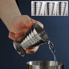 Load image into Gallery viewer, 75ml Stainless Steel Measure Cup Cocktail Tool Bar Mixed Barware 3 In 1 Cocktail Tools Bar Utensils Jigger Cup
