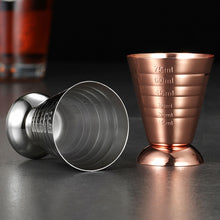 Load image into Gallery viewer, 75ml Stainless Steel Measure Cup Cocktail Tool Bar Mixed Barware 3 In 1 Cocktail Tools Bar Utensils Jigger Cup

