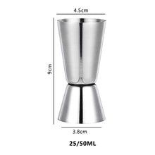 Load image into Gallery viewer, 15-30ml/20-40ml/25-50ml Double Jigger Stainless Steel Measure Cup Cocktail Drink Wine Shaker Stainless Bar Accessories Bartender Tools
