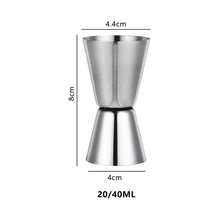 Load image into Gallery viewer, 15-30ml/20-40ml/25-50ml Double Jigger Stainless Steel Measure Cup Cocktail Drink Wine Shaker Stainless Bar Accessories Bartender Tools
