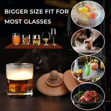Load image into Gallery viewer, Cocktail Smoker Whiskey Wooden Smoked Wood Hood Smoker For Bar Drinks Kitchen Bartender Tools For Whiskey Alcoholic Drinks Gift
