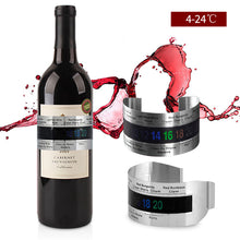 Load image into Gallery viewer, LCD Display Wine Collar Thermometer Bar Beverage Tool Clever Bottle Snap Thermometer Clip Sensor For Champagne Beer Red Wine
