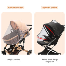 Load image into Gallery viewer, Zipper Type Baby Crib Netting Mosquito Net Pushchair Anti-bug Netting Infant Protection Mesh Stroller Trolley Accessories
