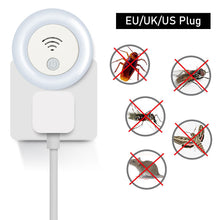 Load image into Gallery viewer, EU/UK/US Plug Ultrasonic Intelligent Frequency Conversion Insect Repellent House Indoor Small Night Light for Baby Mosquito Repellent
