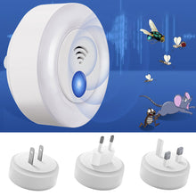 Load image into Gallery viewer, EU/UK/US Plug Ultrasonic Intelligent Frequency Conversion Insect Repellent House Indoor Small Night Light for Baby Mosquito Repellent
