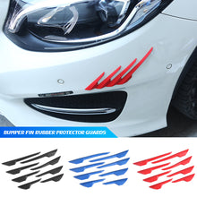 Load image into Gallery viewer, 8Pcs Car Spoiler Front Bumper Fin Splitter Anti-Collision Carbon Fiber Look Rubber Protector Guards
