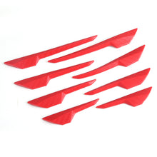 Load image into Gallery viewer, 8Pcs Car Spoiler Front Bumper Fin Splitter Anti-Collision Carbon Fiber Look Rubber Protector Guards
