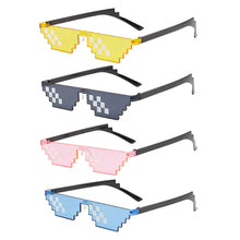 Load image into Gallery viewer, Mens Womens Mosaic Sunglasses Pixel Black Retro Gamer Robot Sunglasses for Cool Party Vintage Shades Eyewear
