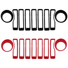 Load image into Gallery viewer, Car Headlight Lamp Decoration Sticker Mesh Front Grille Grill Insert Headlight Cover Trim for Jeep Wrangler JL JLU 2018-2022 Gladiator JT

