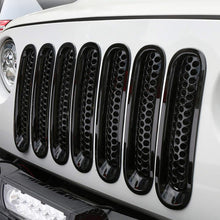 Load image into Gallery viewer, 7Pcs ABS Car Front Grill Mesh Racing Grille Kit Inserts Grille Trim Ring Proecter Frame for Jeep Wrangler TJ 1997-2006

