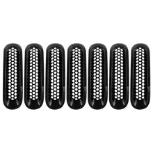 Load image into Gallery viewer, 7Pcs ABS Car Front Grill Mesh Racing Grille Kit Inserts Grille Trim Ring Proecter Frame for Jeep Wrangler TJ 1997-2006
