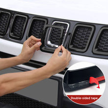 Load image into Gallery viewer, 7PCS Carbon Fiber ABS Grille Inserts Front Grill Cover Frame Trims Kit for 2017-2020 Jeep Compass Car Exterior Accessories
