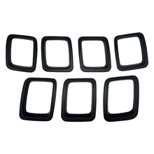 Load image into Gallery viewer, 7PCS Carbon Fiber ABS Grille Inserts Front Grill Cover Frame Trims Kit for 2017-2020 Jeep Compass Car Exterior Accessories
