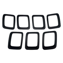 Load image into Gallery viewer, 7PCS Carbon Fiber ABS Grille Inserts Front Grill Cover Frame Trims Kit for 2017-2020 Jeep Compass Car Exterior Accessories
