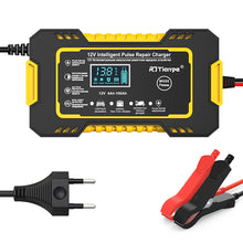 Load image into Gallery viewer, 12V 6A Car Motorcycle Battery Charger Intelligent Fast Charging Pulse Repair Type LCD Lead Acid AGM Gel VRLA Smart Charging
