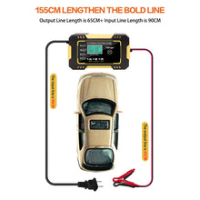 Load image into Gallery viewer, 12V 6A Car Motorcycle Battery Charger Intelligent Fast Charging Pulse Repair Type LCD Lead Acid AGM Gel VRLA Smart Charging
