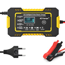 Load image into Gallery viewer, 12V 6A Car Motorcycle Battery Charger Intelligent Fast Charging Pulse Repair Type LCD Lead Acid AGM Gel VRLA Smart Charging
