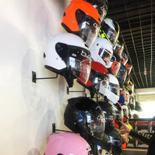 Load image into Gallery viewer, Motorcycle Helmet Display Rack Storage Holders Racks On The Wall Hat Rack Screw Helmet Display Bracket for Moto Bicycle Electric Bike
