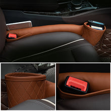 Load image into Gallery viewer, Car Seat Gap Filler Pockets Phone Card Holder Storage Box Auto Seats Leak Stop Pad Soft Padding Car Storage Organizers
