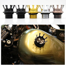 Load image into Gallery viewer, Motorcycle Crown Style Vented Fuel Gas Tank Cap Right-hand Thread Decorative Oil Cap For Harley Sportster XL 883 1200 48 Softail Dana
