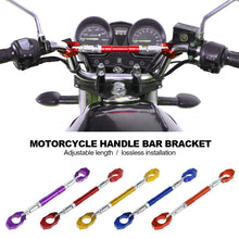 Load image into Gallery viewer, Universal 22mm Motorcycle Handle Steering Wheel Reinforcing Bracket Adjustable Crossbar Bracket Regulator
