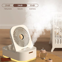 Load image into Gallery viewer, Summer Humidifier Spray Fan Portable Air Cooler Fan with Night Light Air Humidifier Cooling Fan Office Desktop Fan
