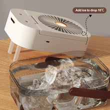 Load image into Gallery viewer, Summer Humidifier Spray Fan Portable Air Cooler Fan with Night Light Air Humidifier Cooling Fan Office Desktop Fan
