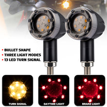 Load image into Gallery viewer, Pair 12V Motorcycle LED Mini Turn Signal Light Bullet Moto Indicators Stop Light led For Motorbike Scooter
