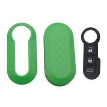 Load image into Gallery viewer, 3Pcs/set 3 Buttons Remote Modified Flip Silica Car Key Shell Cover Blade Key Cover Case For Fiat 500 Panda Punto Bravo

