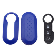 Load image into Gallery viewer, 3Pcs/set 3 Buttons Remote Modified Flip Silica Car Key Shell Cover Blade Key Cover Case For Fiat 500 Panda Punto Bravo
