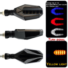 Load image into Gallery viewer, 2Pcs LED Motorcycle Turn Signals Lights Flasher Blinker Dual Colors Amber Signals Daytime Light Moto Indicator Lamp Accessories
