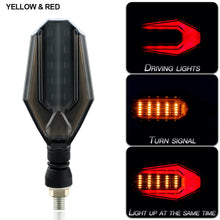 Load image into Gallery viewer, 2Pcs LED Motorcycle Turn Signals Lights Flasher Blinker Dual Colors Amber Signals Daytime Light Moto Indicator Lamp Accessories
