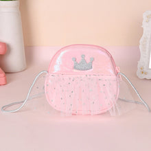 Load image into Gallery viewer, Metoo Crown PU Leather Lace Sling Bag Cute Rainbow Phone Bag Girls Mini Bag Coins Purse Birthday Gifts Crossbody Bag
