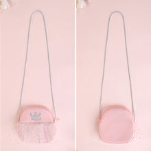 Load image into Gallery viewer, Metoo Crown PU Leather Lace Sling Bag Cute Rainbow Phone Bag Girls Mini Bag Coins Purse Birthday Gifts Crossbody Bag
