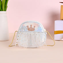 Load image into Gallery viewer, Metoo Crown PU Leather Lace Sling Bag Cute Rainbow Phone Bag Girls Mini Bag Coins Purse Birthday Gifts Crossbody Bag
