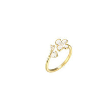 Load image into Gallery viewer, Fashion Temperamental Flower Ring Versatile Pearl Zircon Opening Adjustable Alloy Ring Jewelry Accessory for Women
