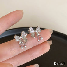 Load image into Gallery viewer, Shiny Bowknot Zircon Earrings Fashion Temperamental Alloy Earrings Ear Studs Women Jewelry Accessories
