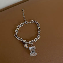 Load image into Gallery viewer, Transparent Three-dimensional Bear Bracelet Cartoon Cute Simple Alloy Bracelet Women Hand Jewelry Accessory
