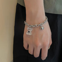 Load image into Gallery viewer, Transparent Three-dimensional Bear Bracelet Cartoon Cute Simple Alloy Bracelet Women Hand Jewelry Accessory
