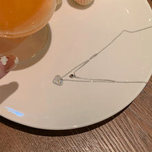 Load image into Gallery viewer, Shiny Love Pendant Double Layer Necklace Fashionable Niche Alloy Necklace Clavicle Chain Jewelry Accessory
