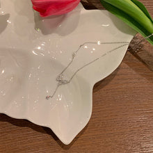 Load image into Gallery viewer, Shiny Silver Butterfly Diamond Necklace Simple Niche Alloy Necklace Clavicle Chain Jewelry Accessory for Women
